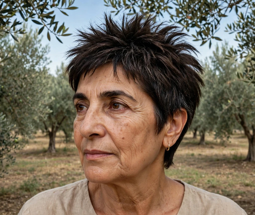 Softly spiked pixie bob haircut for women over 50