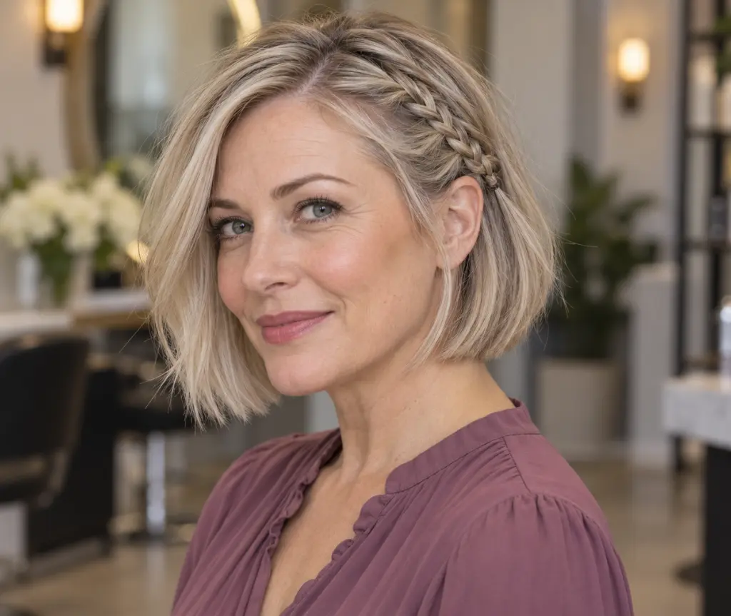 Side French Braid for Fine Hair