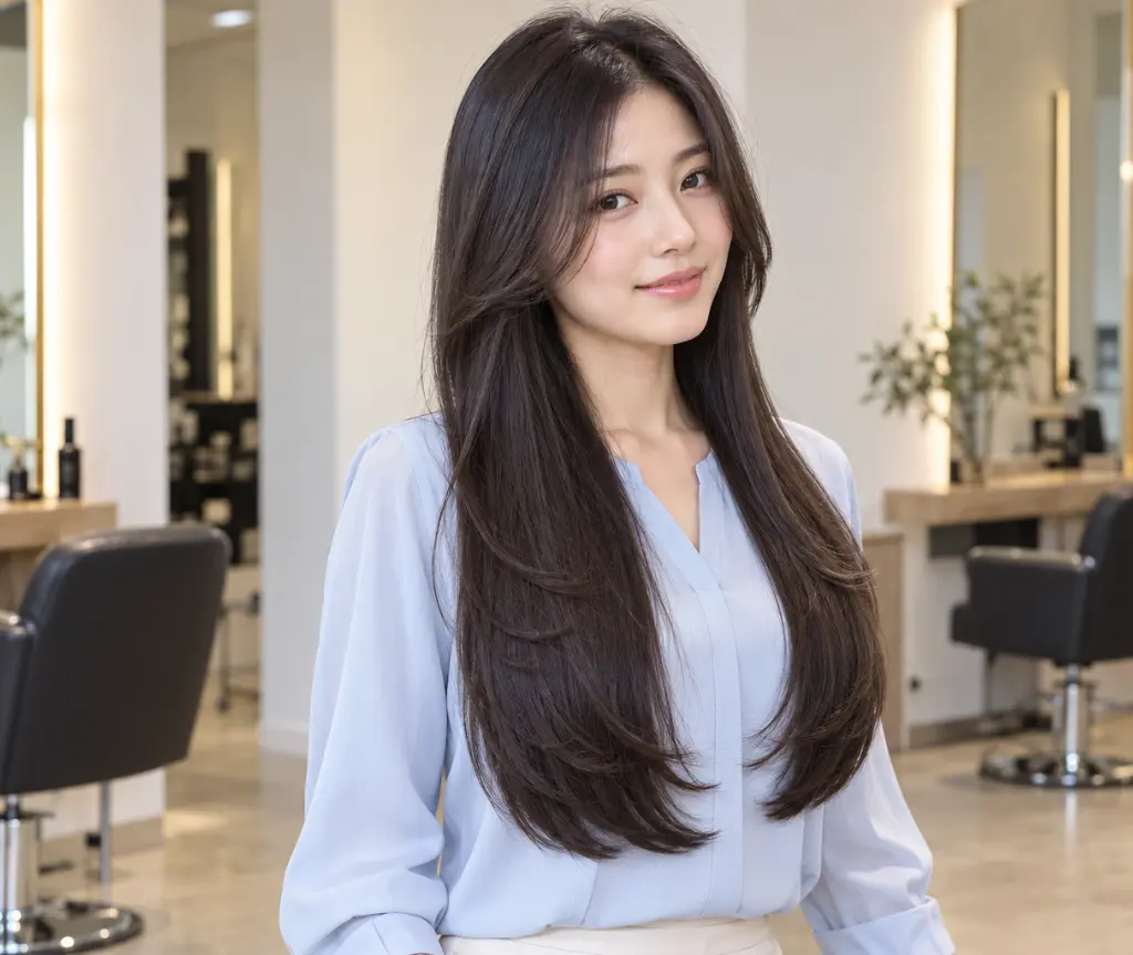 Sleek Butterfly Hairstyle for Long Straight Hair