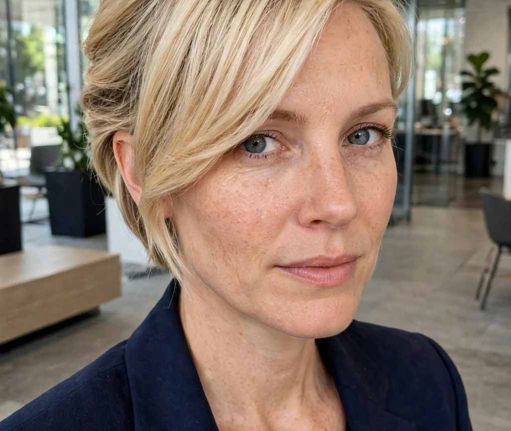 Side-swept stacked bob for fine hair