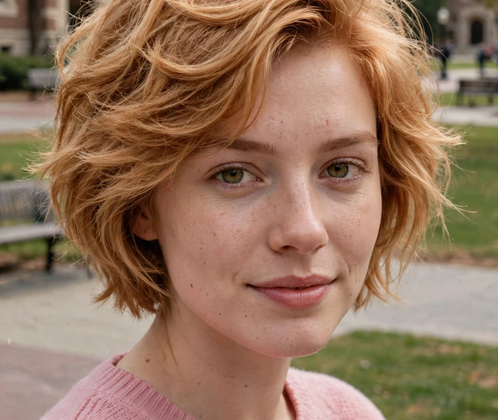 Tousled body-boosted stacked bob for fine hair