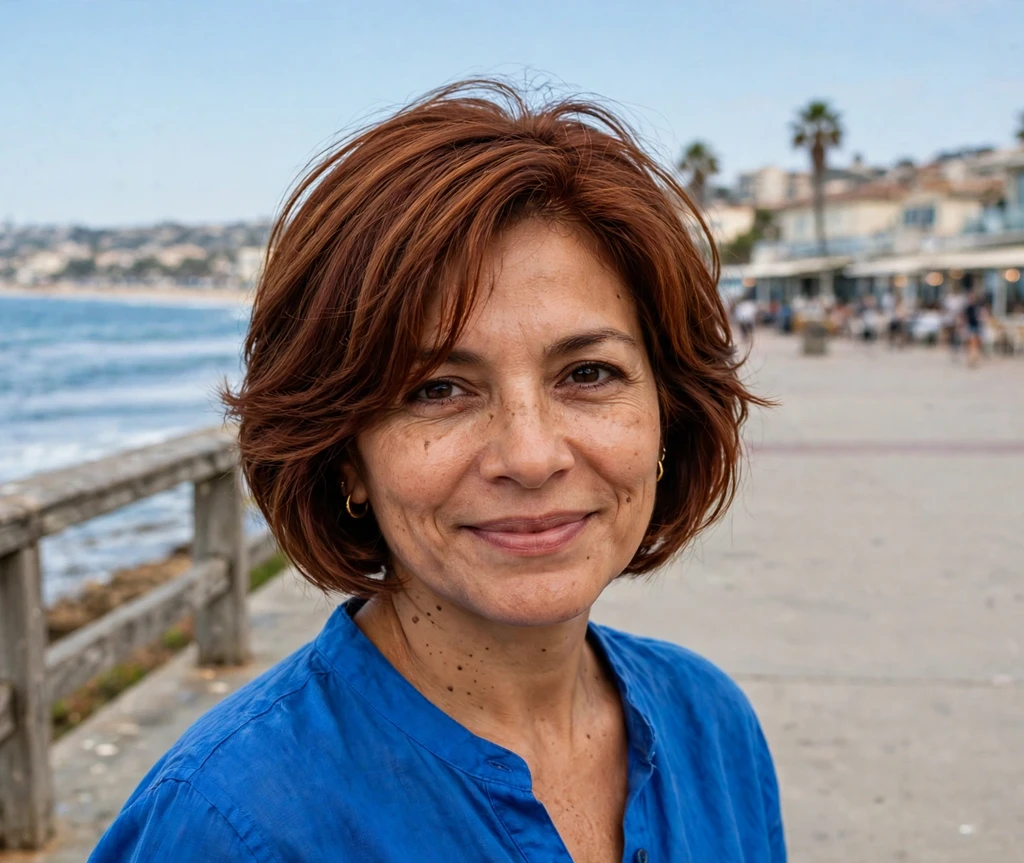 Stacked bob with face-framing layers for fine hair