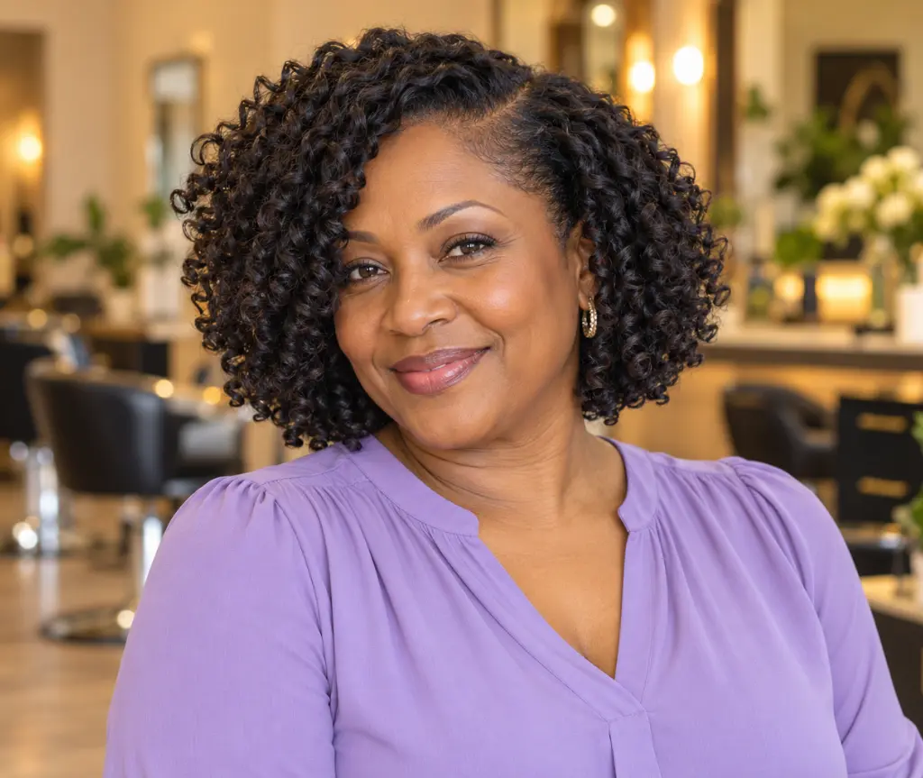 Twist-Out Curly Bob