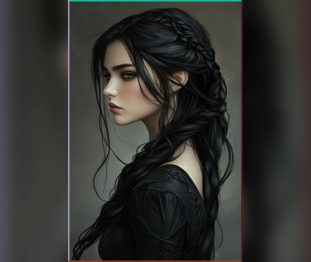 Gothic hair with web accessory details